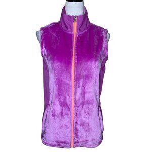 Champion Purple Plush Fleece Vest Full Zip Pockets Comfy Layers XL 16/18